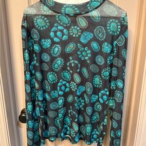 Concho queen mesh top